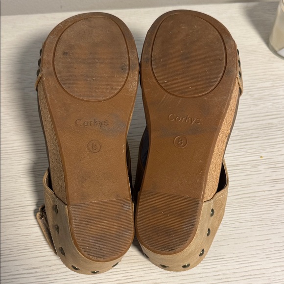 Corey’s Women's Tan Wedge Sandals - Picture 7 of 7